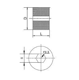 Durable Tungsten Carbide Wire Drawing Dies Type BF Internal Hexagonal Blanks
